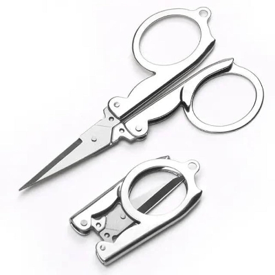 Picture of Travel Folding Scissor Stainless Steel Multi Purpose Pocket Foldable Pair of Sissor (Silver)