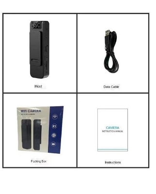 Picture of L8 Mini Clip Body Camera HD 1080P Night Vision (Black)