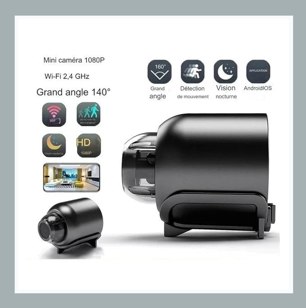Picture of X5 HD Mini Camera WiFi Baby Monitor Indoor Safety Security Surveillance Camcorder IP Cam Audio Video Recorder (Black)
