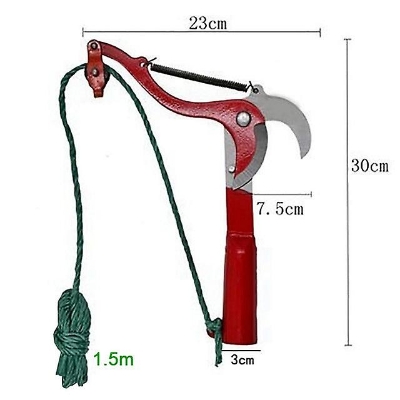 Picture of 1PC Extendable Fruit Tree Pruning Saw Cutter Garden Trimmer Tool With Rope (Red)