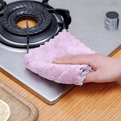 Picture of Microfiber double-sided Kitchen Dish cloth Towel-5PCS (Multicolor)