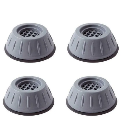Picture of 4Pcs Set Anti-Vibration Pads Rubber/Silicone Noise Reduction Vibration Anti-Walk Foot Mount for Washer and Dryer Adjustable Height Washing Machine Mat 