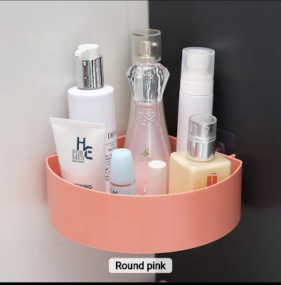 Picture of 1 pcs - bathroom corner shelf (Round pink)