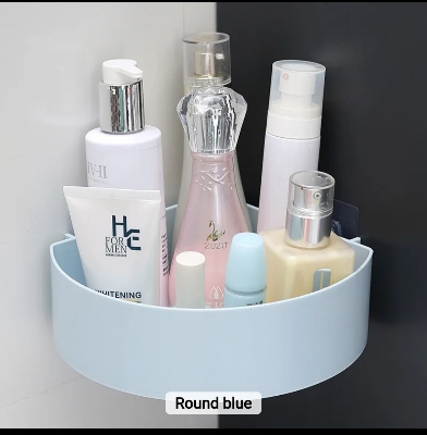 Picture of 1 pcs - bathroom corner shelf (Round blue)
