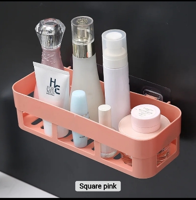 Picture of 1 pcs - bathroom corner shelf (Square pink)