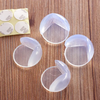 Picture of 4 Pcs 1 Set Baby Safety Corner Silicon Bumper Furniture Guard / Furniture Conner Safety For Baby Child, Kids. Corner Protector( Soft & Comfortable) Import Form China (Transparent)