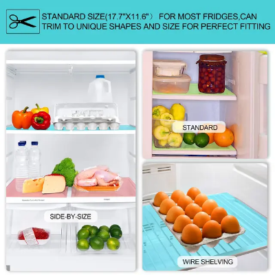 Picture of Washable Refrigerator Mats, Waterproof Fridge Mats, Drawer Mats 1/2/3/4 pcs multicolor (2 pcs)