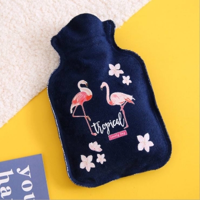 Picture of Baby Mini Hot Water Bag- Velvet Metarial-1 Piece (Blue Flamingo)