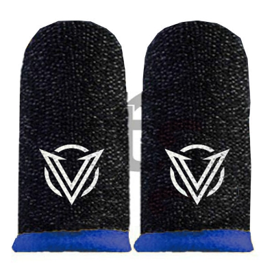 Picture of 2 Pair(4 Pcs) Breathable PUBG Mobile Finger Sleeve / Sweatproof Gloves for PUBG Mobile Gaming - Black / Finger Grip For Gaming / PUBG Finger Sleeves / PUBG Finger Gloves / PUBG Finger Cover / PUBG Finger Grip / Free Fire Fiinger Sleeves 