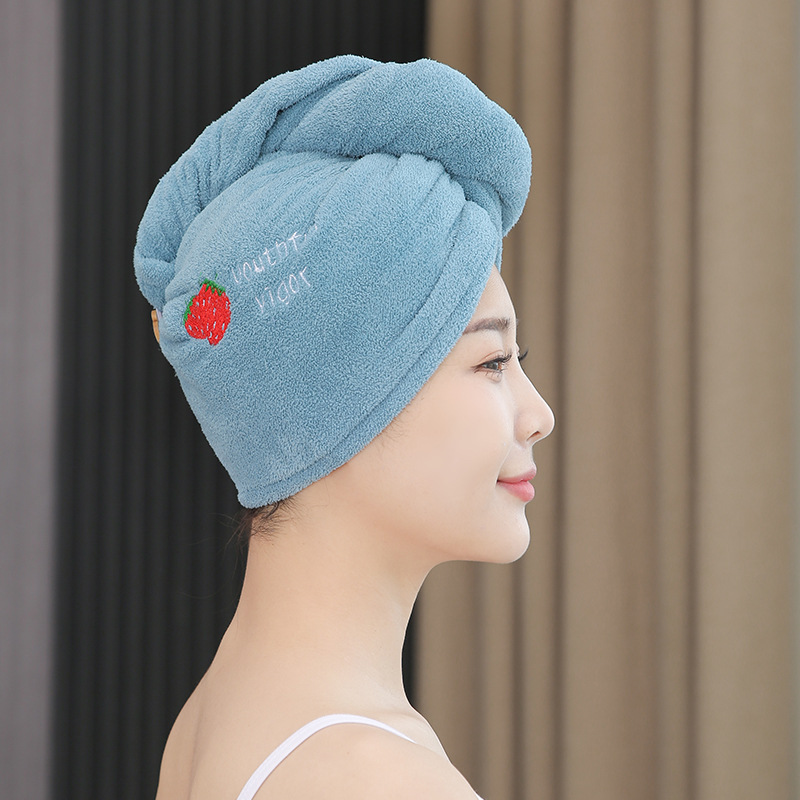 Picture of Women Soft Microfiber Towels Shower Cap Towel Bath Hats for Women Dry Hair Cap Quick Drying Soft for Lady Turban Head Girl Towel (Multicolor)