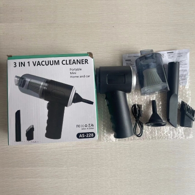 Picture of Car vacuum cleaner suction and blowing portable wireless charging high-power vacuum gun handheld home use 