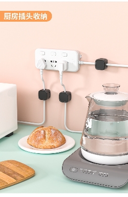Picture of Magnetic Cable Clip Wire Organizer Clip Holder (White 4 pcs)