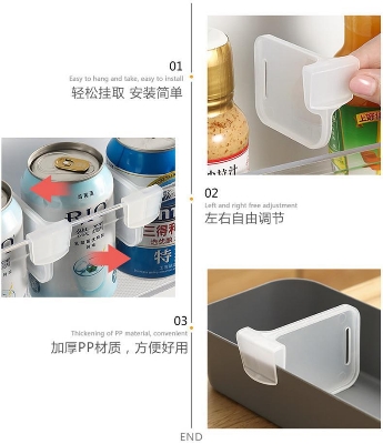 Picture of Telescopic Divider Kitchen Refrigerator Small Items Food Storage Partition Free Adjustment Snap-on Grid Clip (10 pce)