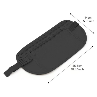 Picture of 1 Pcs Outdoor sports Fanny pack Anti-theft invisible running Fanny pack multi-functional ultra-thin travel mobile phone bag (Black)