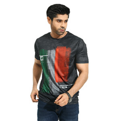 Picture of BLACK T-SHIRTS SPORTS FOR MEN 8AV0619
