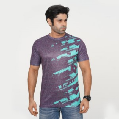 Picture of BLUE T-SHIRTS SPORTS FOR MEN 8AV0U19
