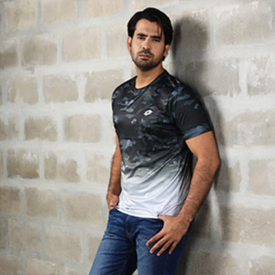 Picture of BLACK T-SHIRTS SPORTS FOR MEN 8AVC619