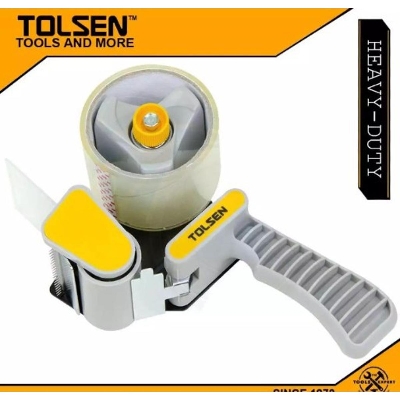 Picture of TOLSEN Heavy Duty Hand Held Tape Dispenser with Free 1pc Tolsen Roll Tape 50000 -Yellow