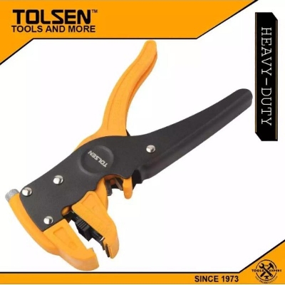 Picture of TOLSEN Heavy Duty Adjustable Automatic Wire Stripper & cutter (0.5-6mm) 38050 -Yellow