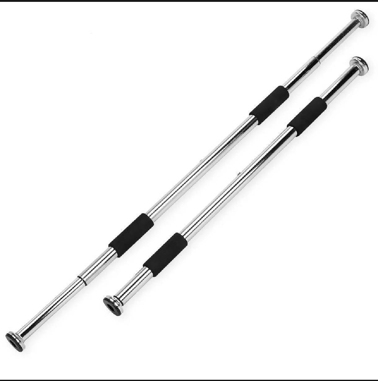 Picture of Fitness Door Pull Up and Chin Up Bar Doorway Pull Up Bar with Soft Grip Handles Multi-Functional Upper Body Workout for Strength Training Home and Gym Workout Door Width 60 to 100cm gym equipment -Silver