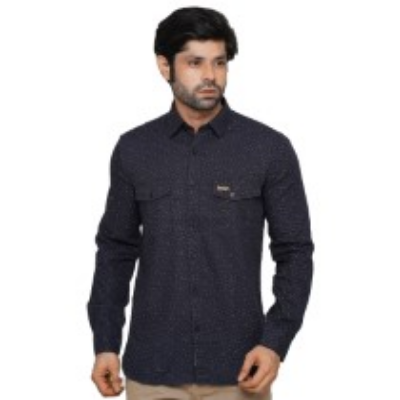 Picture of NAVY BLUE FULL-SLEEVE SHIRTS FOR MEN 8SE1R08