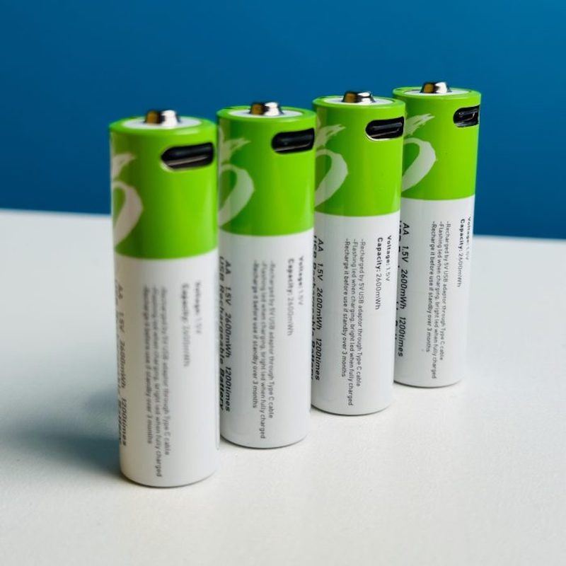 Picture of Smartoools 1.5V Type-C Rechargeable Batteries AA 2600mWh With Type C- Cable Powerful Rechargeable Battery-green (50 g)