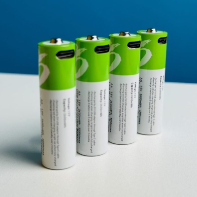 Picture of Smartoools 1.5V Type-C Rechargeable Batteries AA 2600mWh With Type C- Cable Powerful Rechargeable Battery-green (50 g)