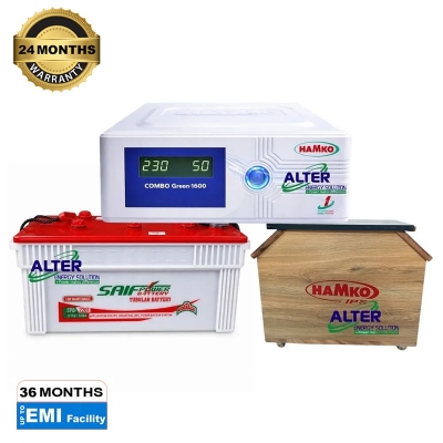 Picture of Hamko Combo Green 1600VA IPS/UPS & Saif Power SPB-220T Tubular Battery Combo Package