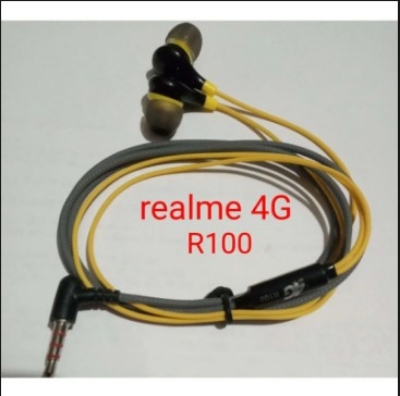 Picture of Realme R-100 4G Super Bass Stereo Earphone with built in Mic headphone - Earphone