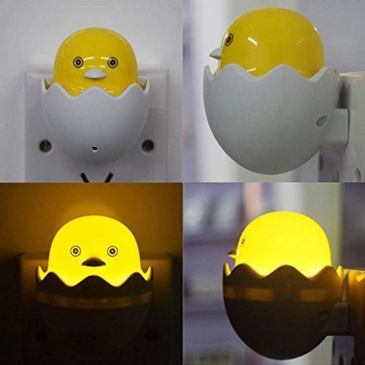 Picture of EU Plug Duck Mushroom Wall Socket Light-Control Sensor LED Night Light Bedroom lamp