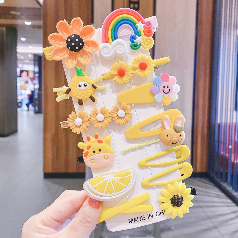 Picture of 14 Pcs Korean Hair Clip Set Baby Girl Hair Clip Set