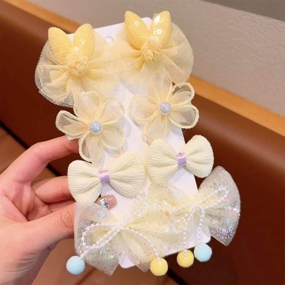 Picture of Dress Matching 10 Piece 1 Set Fabric hairpin Set
