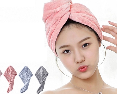 Picture of Dry Hair Cap Microfiber Quick Towel Magic Hair Towel Wrapped Towels for Women - Speed Up Your Hair Drying - Easy To Use and Clean