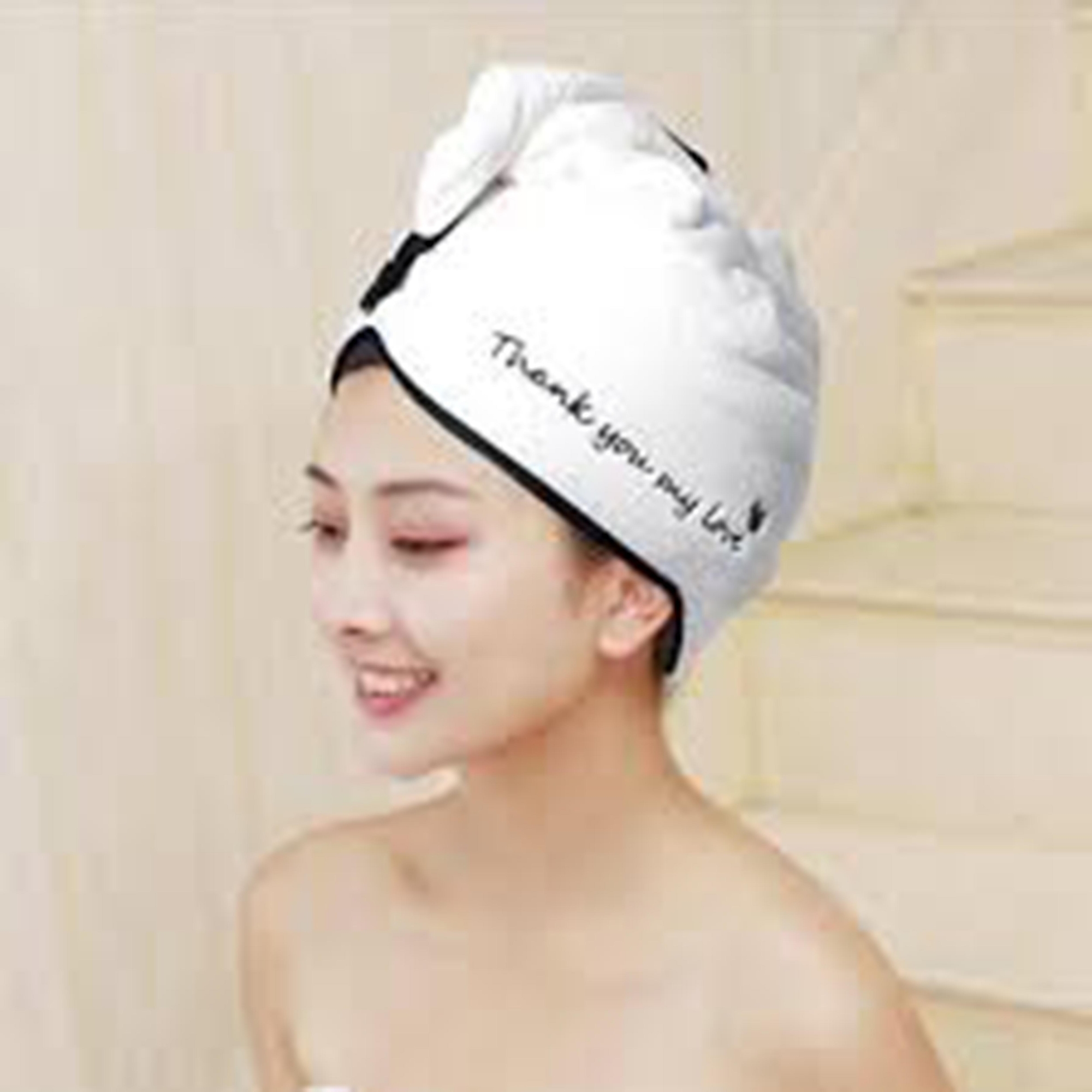 Picture of Dry Hair Cap Microfiber Quick Towel Magic Hair Towel Wrapped Towels for Women - Speed Up Your Hair Drying - Easy To Use and Clean