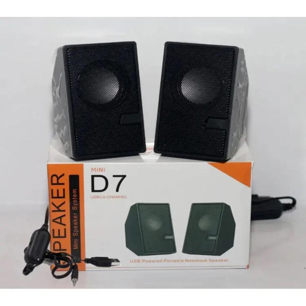 Picture of D7 Mini Multimedia Speaker Wired USB 2.0 Black