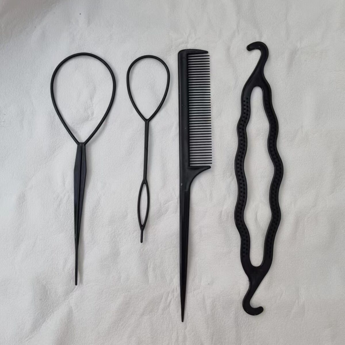 Picture of 4 pcs Hair French Braid Topsy Tail Clip Styling Stick Bun Maker Tool Beauty