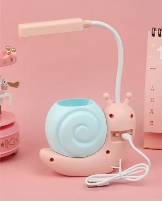 Picture of Nordic Cute Snail USB Charging Desk Lamp with Pen Holder - Multicolor