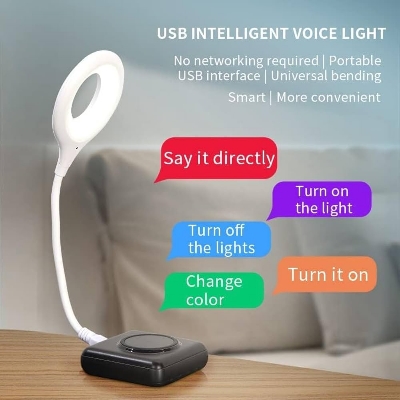Picture of USB Direct Plug Portable Lamp Led Desk Lamp Eye Protection Study Reading Night Light Table Dormitory Bedside Lamp-Jess Gadget Voice Control USB Direct Plug Portable Lamp Led Desk Lamp Eye Protection Study Reading Night Light Table Dormitory