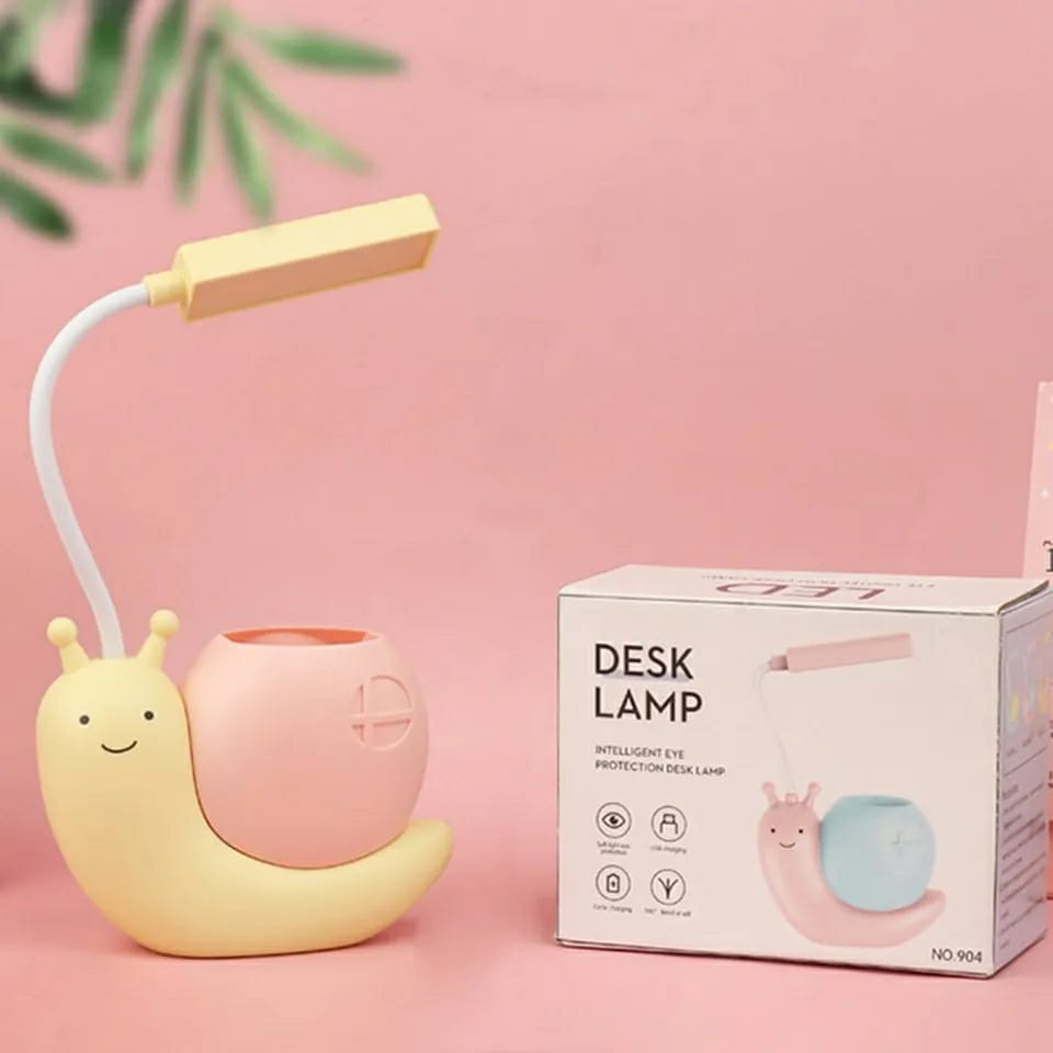 Picture of Nordic Cute Snail USB Charging Desk Lamp with Pen Holder - Multicolor