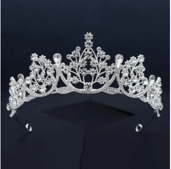 Picture of Elegant Wedding Bride Headwear - Crafted with Alloy and Rhinestone - Ideal for Parties, Daily Wear ,Weddings and Gifting