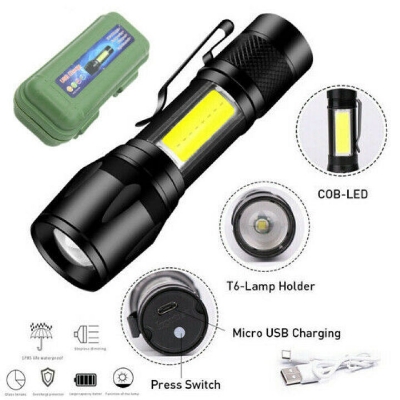 Picture of Zoom Flash Light || Rechargeable LED Mini Torch Light