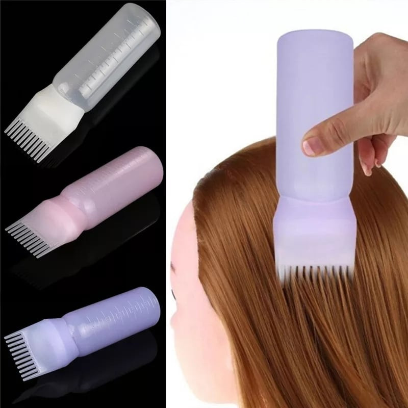 Picture of Multi-functional Hair Dyeing Treatment Oil Cream Shampoo Bottle Oil Coloring Dispensing Applicator Brush Tip Bottle