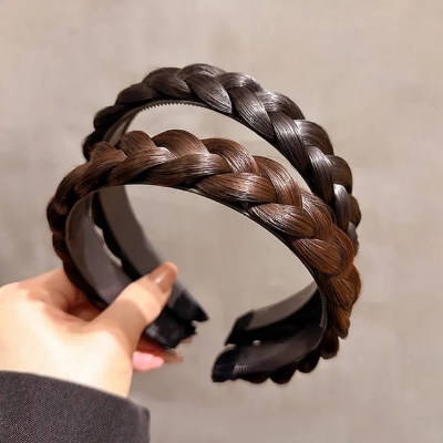 Picture of Braid Hair bands Headbands Anti-Slip Headpiece Bath Twist Korean Hairbands Hair Hoop Women Simple Style