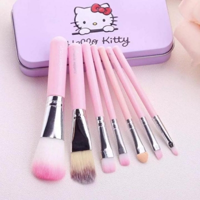 Picture of Hello Kitty Makeup Fever Mini Brush Set (Pink) 7pcs