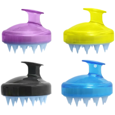Picture of Hair Wash Brush Hair Scalp Massage Brush Silicone Head Anti Dandruff Shampoo Haircare Massager Combs