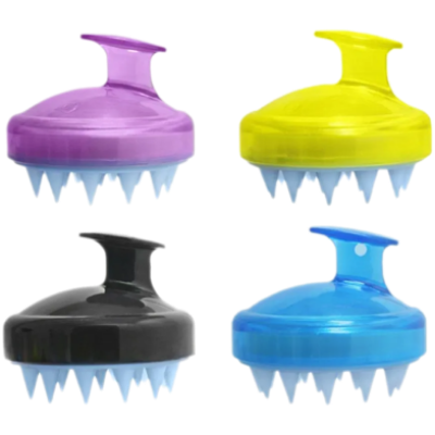 Picture of Hair Wash Brush Hair Scalp Massage Brush Silicone Head Anti Dandruff Shampoo Haircare Massager Combs