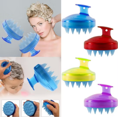 Picture of Hair Wash Brush Hair Scalp Massage Brush Silicone Head Anti Dandruff Shampoo Haircare Massager Combs