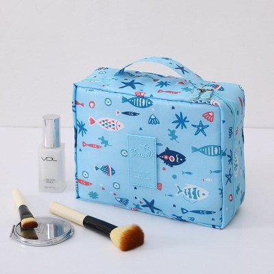 Picture of Waterproof Makeup organizer bag Multifunction Makeup Storage Bag Toiletries Cosmetic box Portable Female