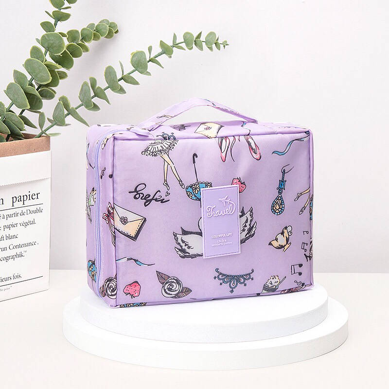 Picture of Waterproof Makeup organizer bag Multifunction Makeup Storage Bag Toiletries Cosmetic box Portable Female