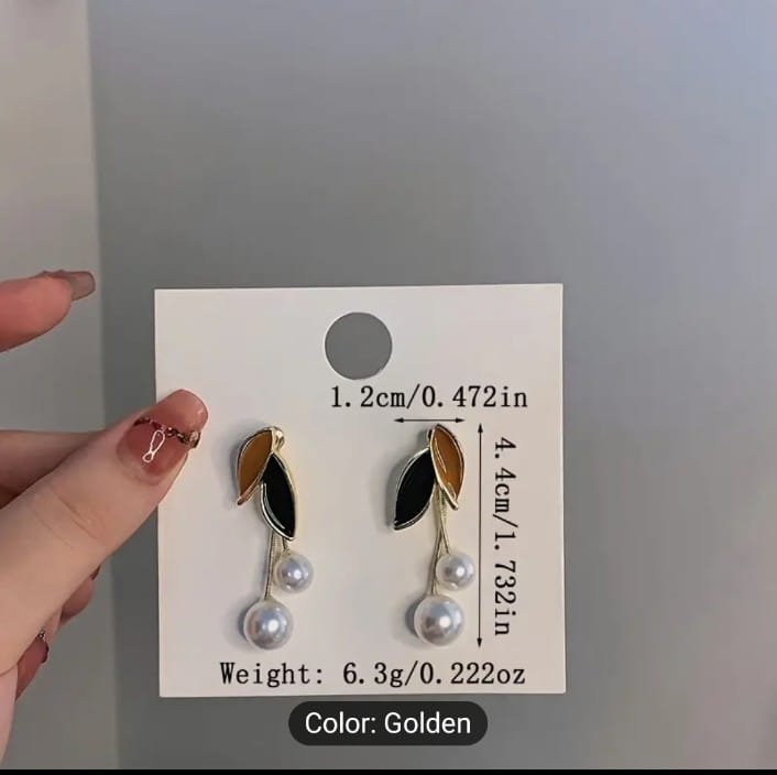 Picture of Trendsetter -Leaf Exquisite Jewelry Lightweight Long Lasting Ear Studs for Dating 1 Pair Women Stud Earrings